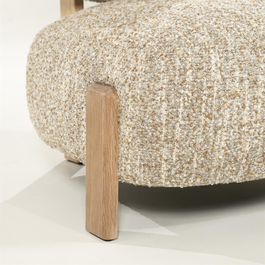 Fauteuil Reza Naturel Beige