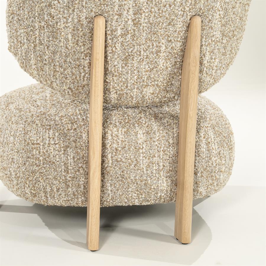Fauteuil Reza Naturel Beige