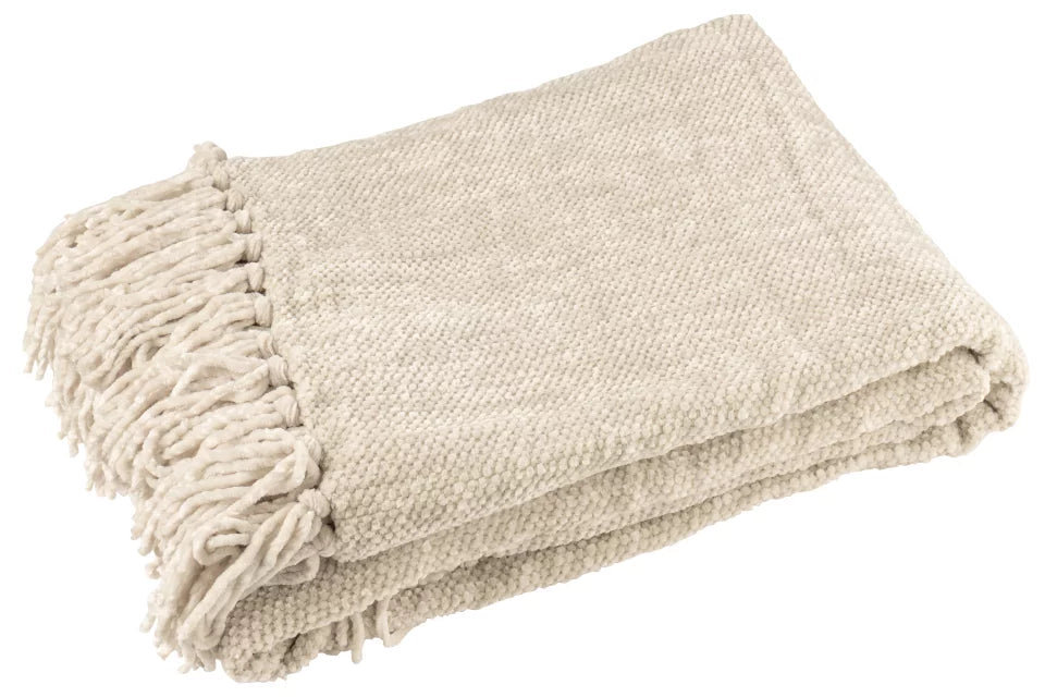 Plaid Chenille Greige
